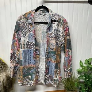 Vintage Capacity Paisley Button Down Shirt Medium